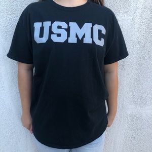 United States marine corps black tee